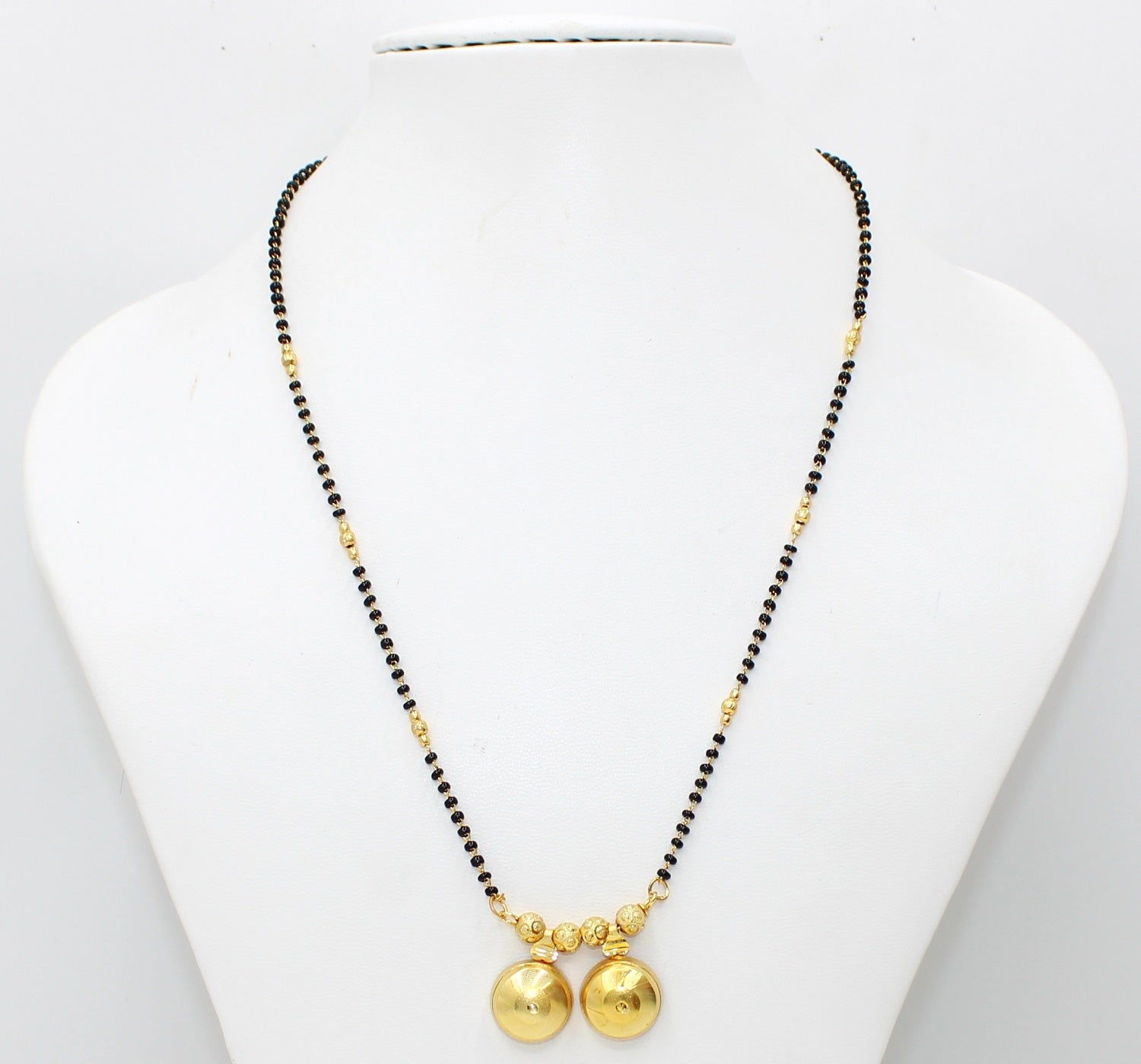 Classic Dual Round Pendant Gold-Plated Mangalsutra – Symbol of Love & Devotion 💛