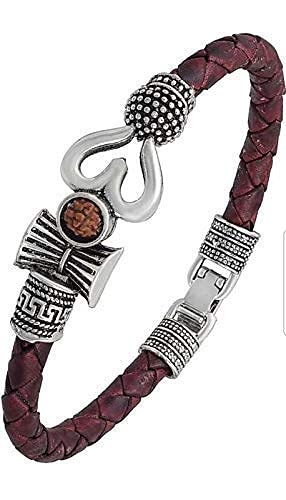 Vintage Leather Bracelet with Antique Gold Charm