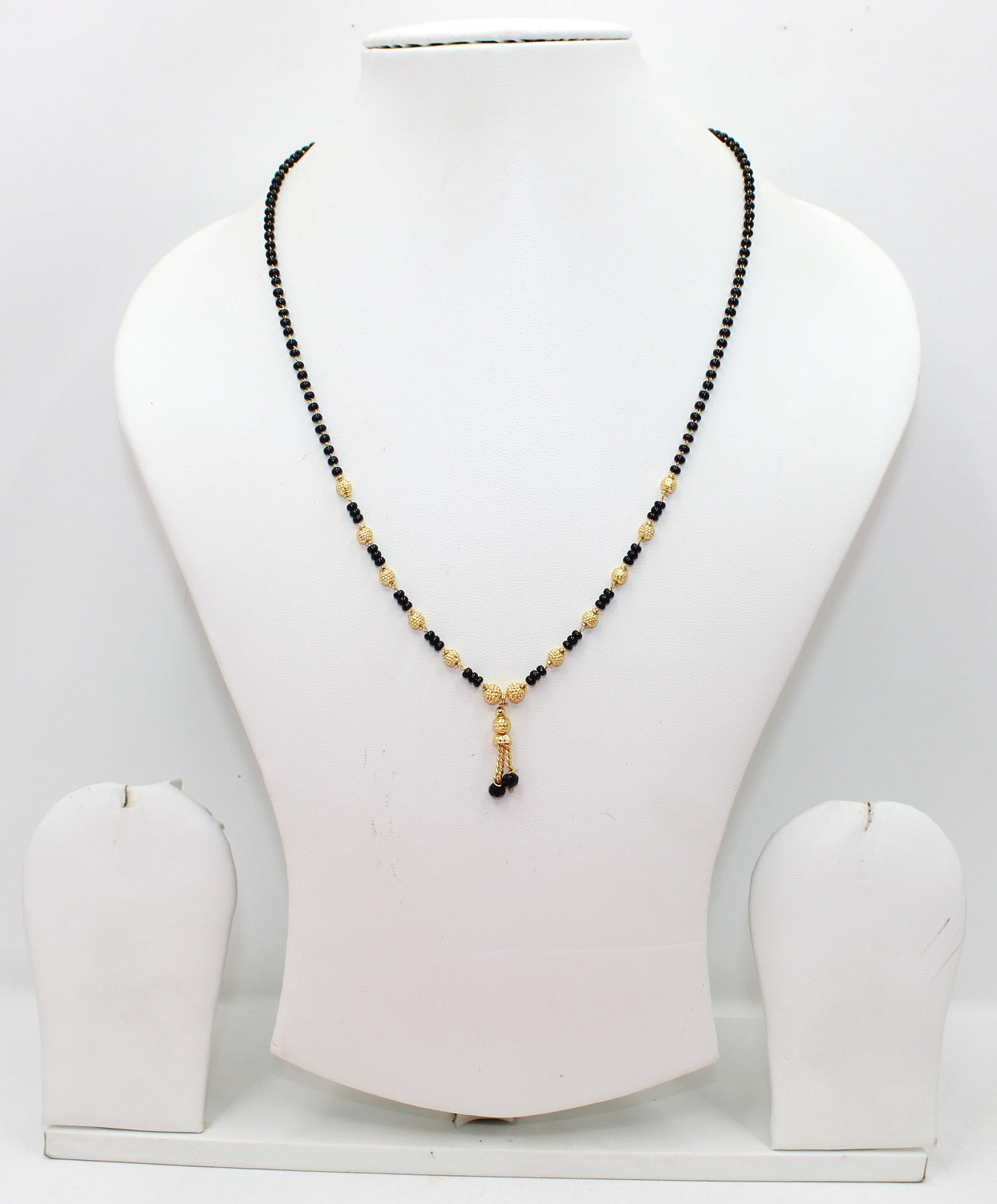 Gold Plated Daily Wear Mangalsutra with Hanging Bead Tassel – Elegant & Lightweight Traditional Design 💛