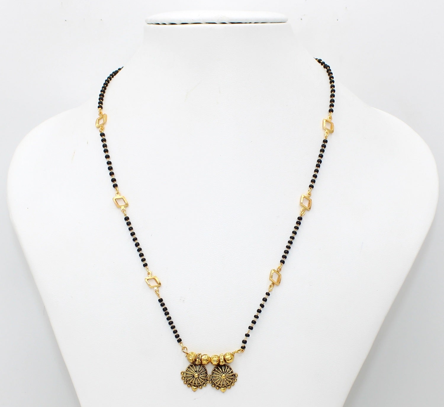 Traditional Dual Floral Gold-Plated Mangalsutra – Symbol of Eternal Love & Elegance 💛