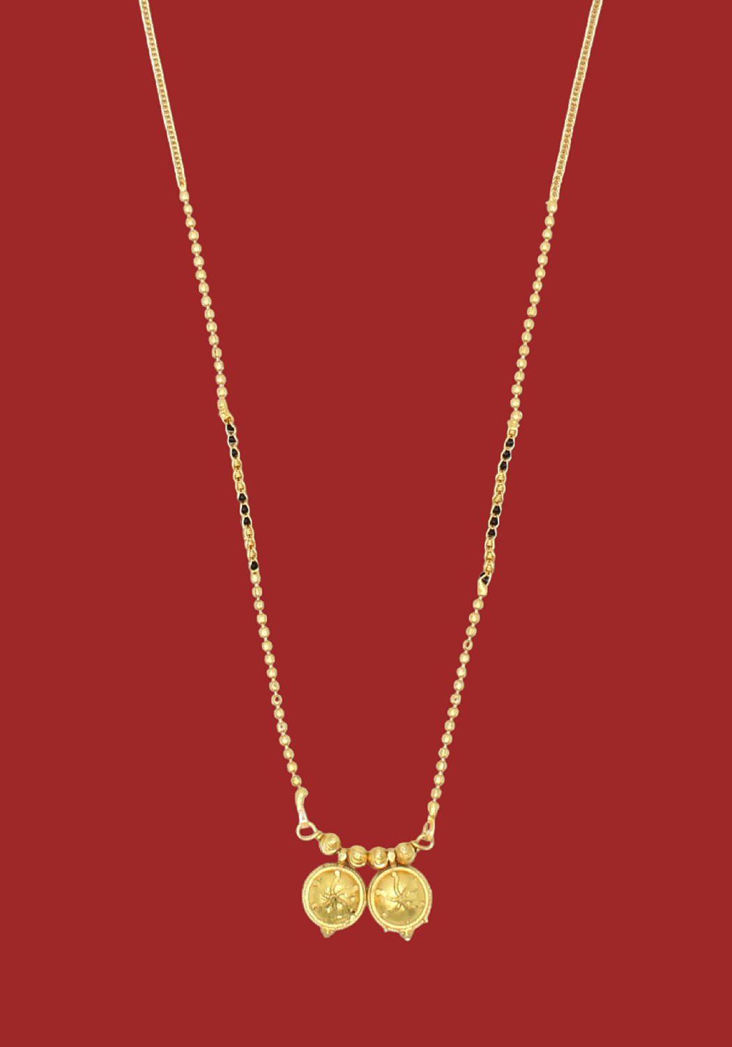 Elegant Twin Coin Gold-Plated Mangalsutra – Symbol of Love & Prosperity 💛