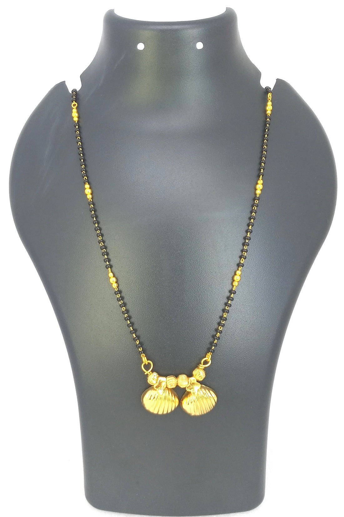 Premium Shell Design Dual Pendant Gold-Plated Mangalsutra – Traditional Charm Meets Modern Grace 🌸