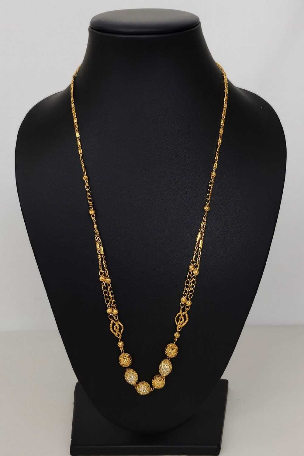 Elegant Dual-Tone Gold-Plated Daily Wear Mangalsutra – Modern Minimal Bead Design