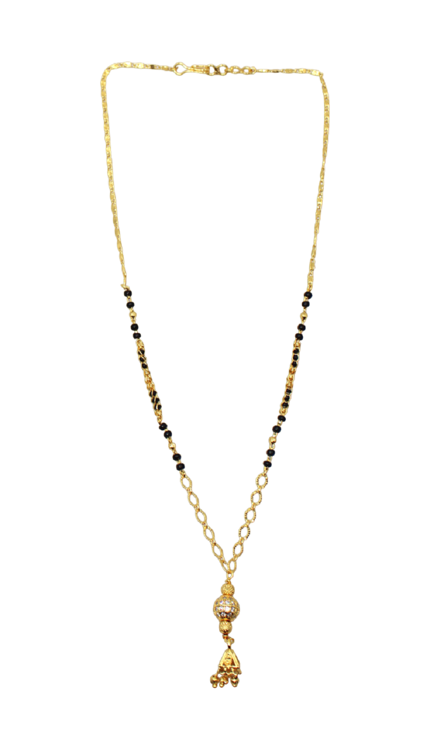 Elegant Daily Wear Gold Plated Mangalsutra with Hanging Pendant – Modern Traditional Design 💛