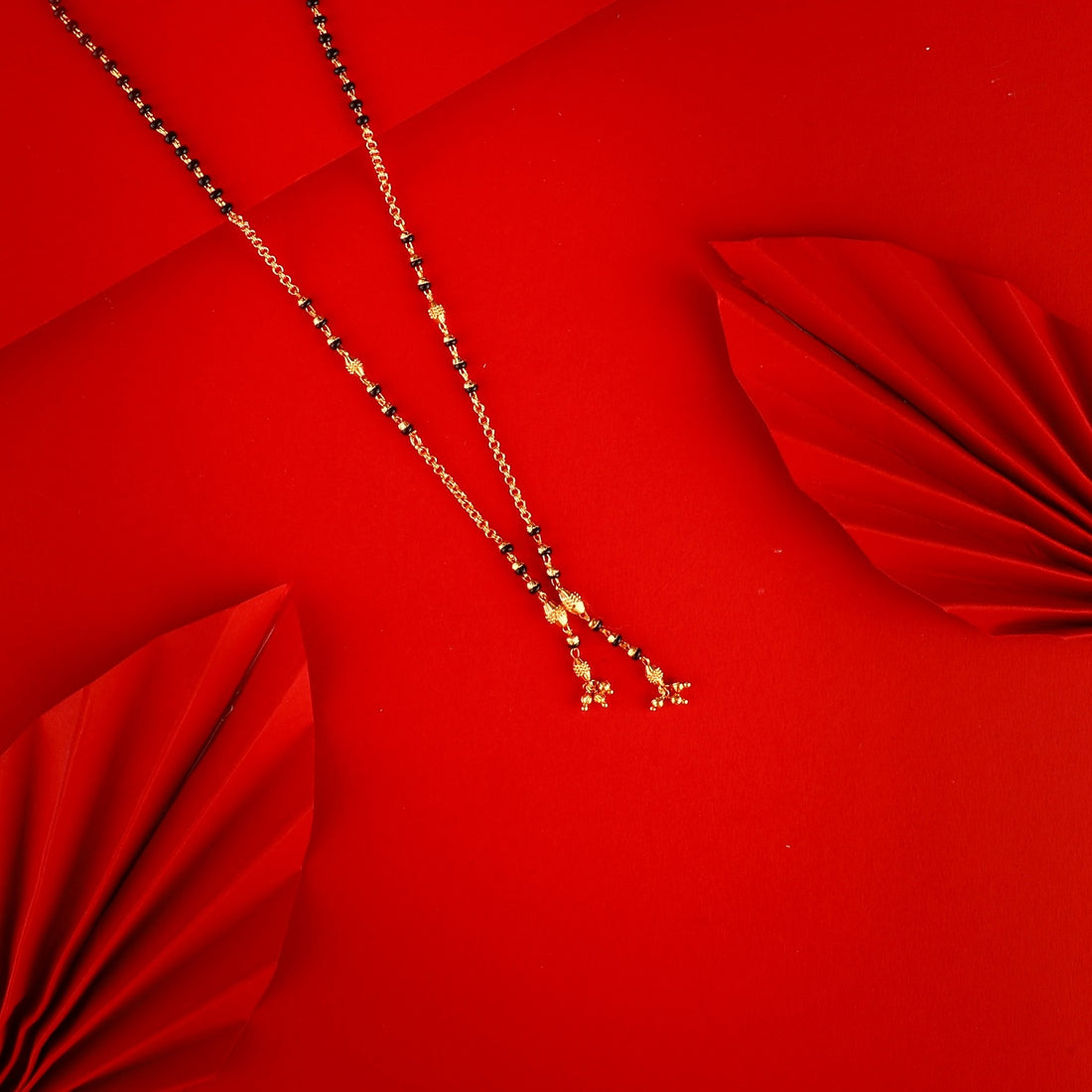 Elegant Dual Tassel Gold Plated Mangalsutra – Minimal Everyday Love Symbol 💛