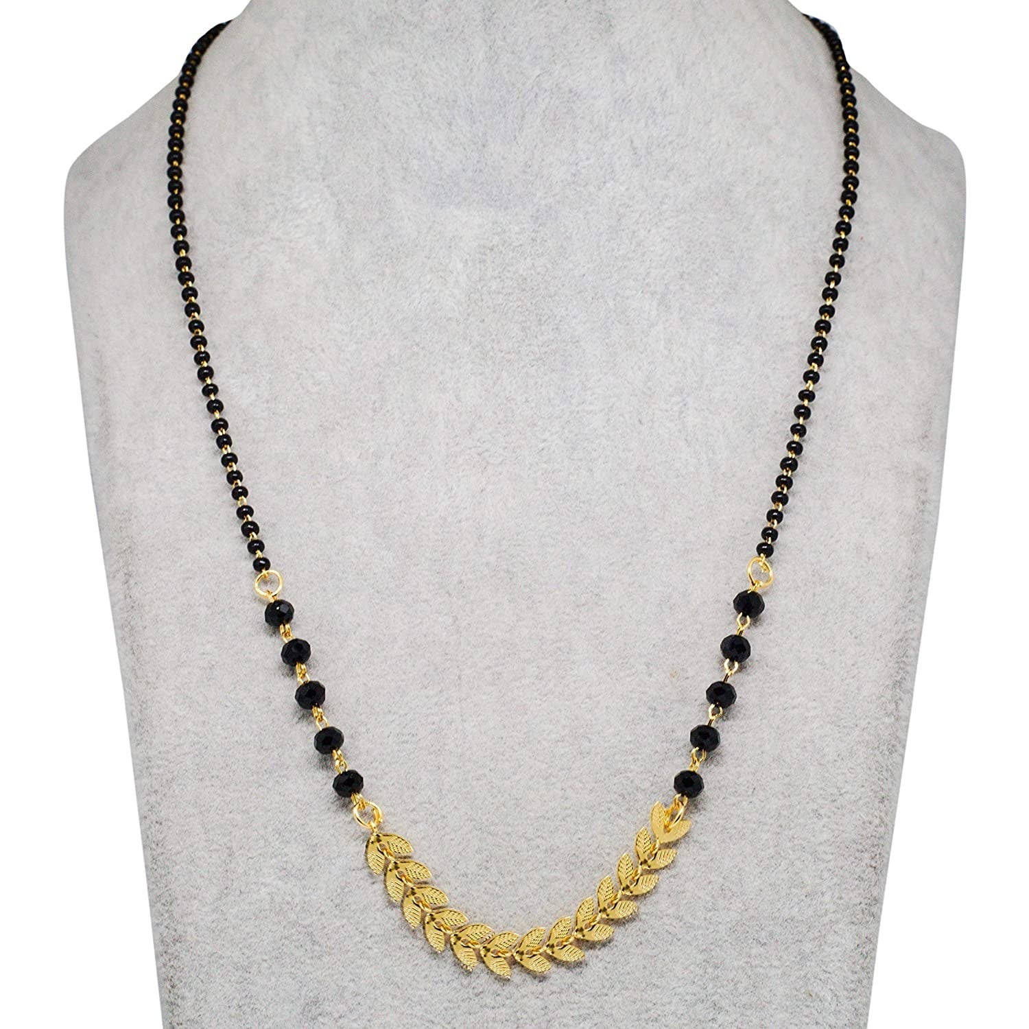 Elegant Leaf Design Daily Wear Mangalsutra 🌿 | Gold Plated Simple Chain for Women