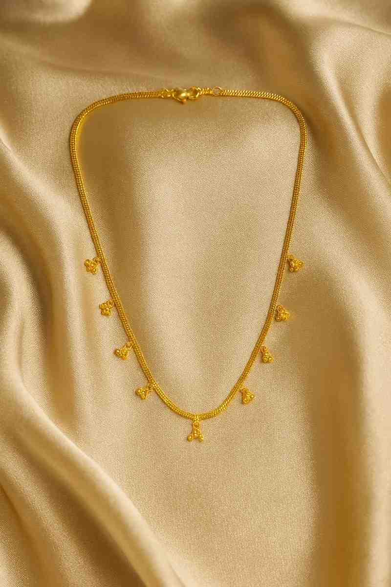 Elegant Gold-Plated Ghunghroo Necklace – Traditional Charm Meets Modern Grace