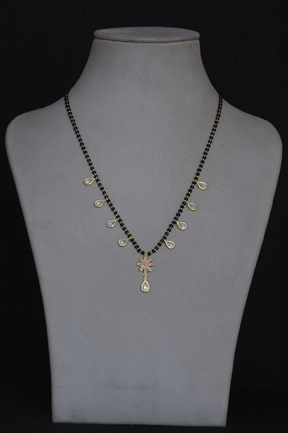 Grand Gold-Plated Double-Layer Long Mangalsutra – Red Stone & Black Bead Heritage Design