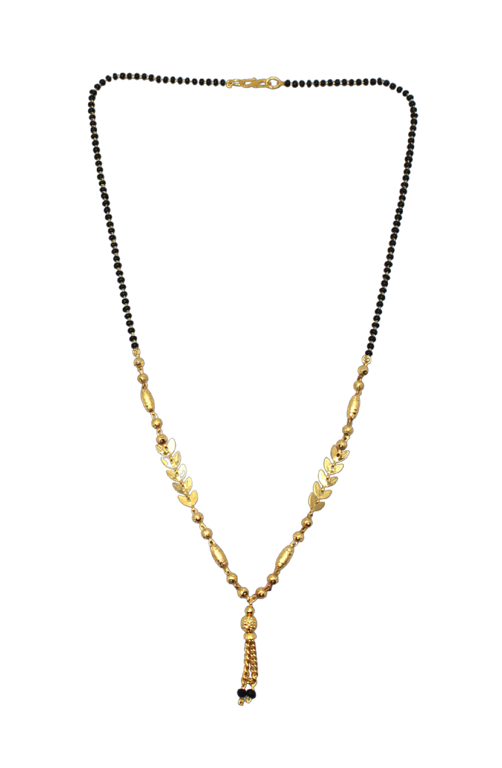 Leaf Pattern Gold Plated Mangalsutra – Lightweight Daily Wear Traditional Design 🌿💛