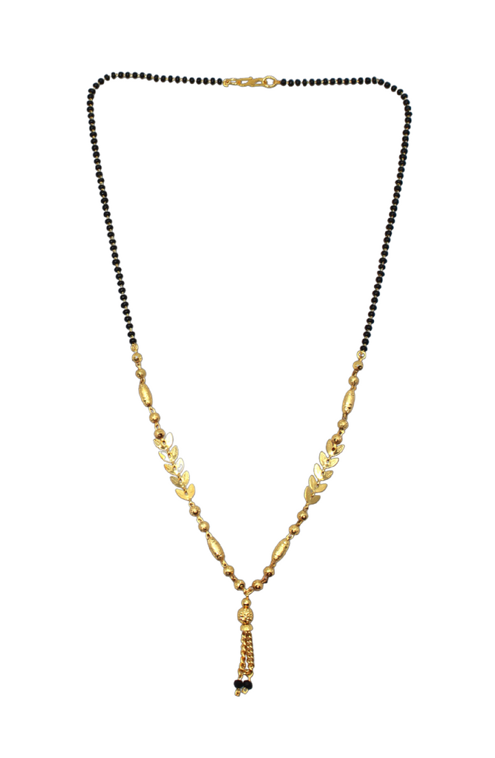 Leaf Pattern Gold Plated Mangalsutra – Lightweight Daily Wear Traditional Design 🌿💛