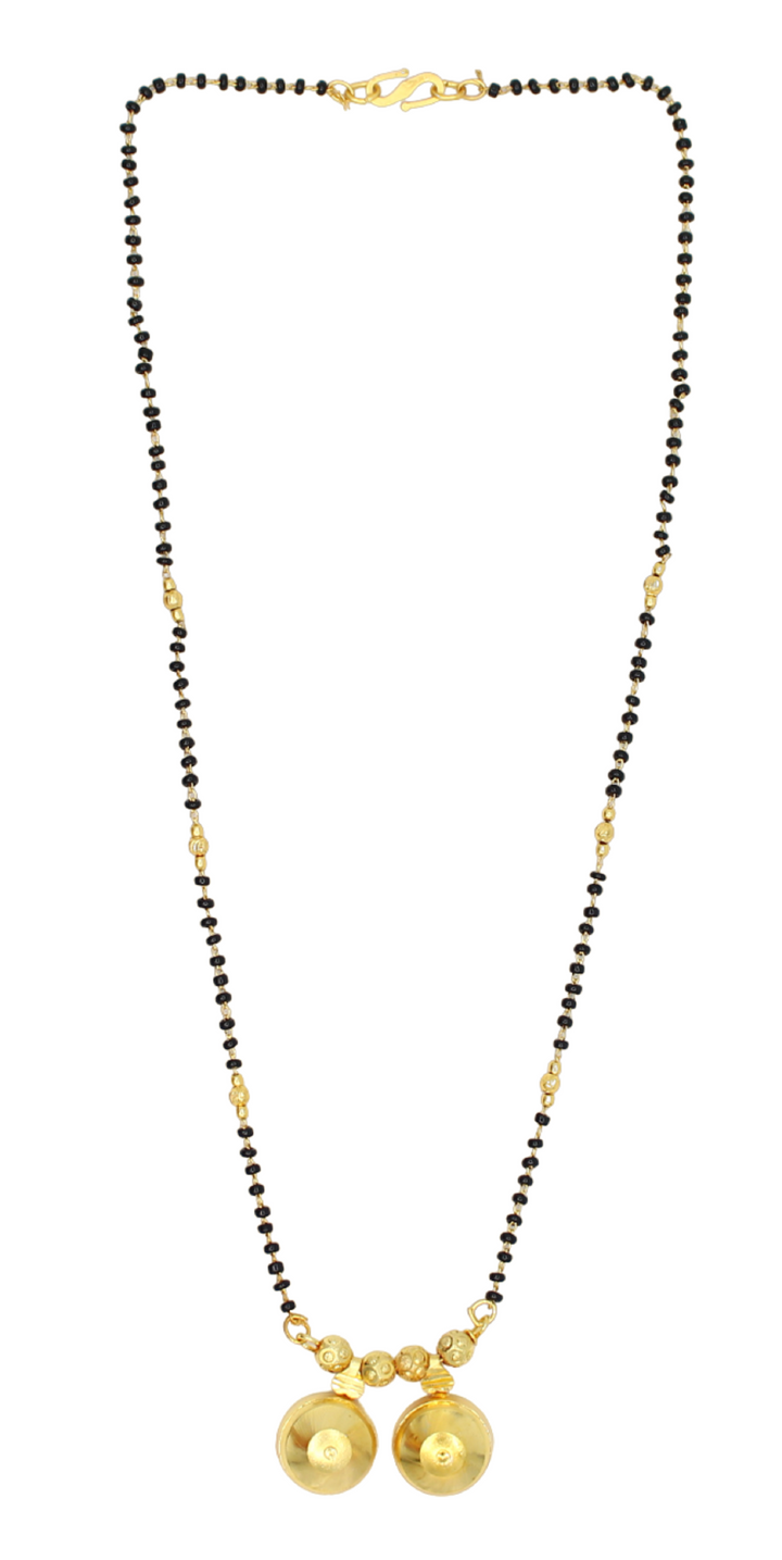 Classic Dual Round Pendant Gold-Plated Mangalsutra – Symbol of Love & Devotion 💛