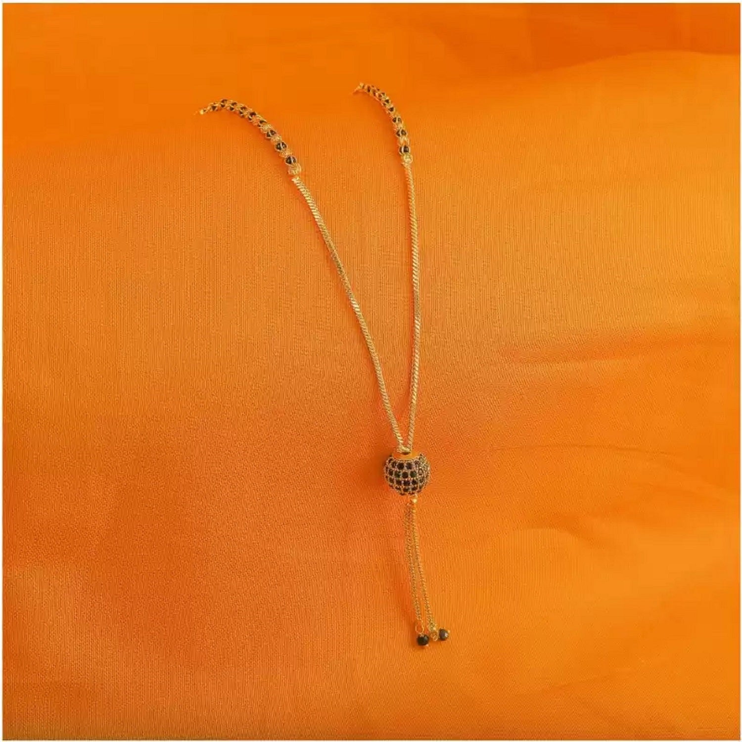 Modern Ball Pendant Gold-Plated Mangalsutra – Minimal Daily Wear Design