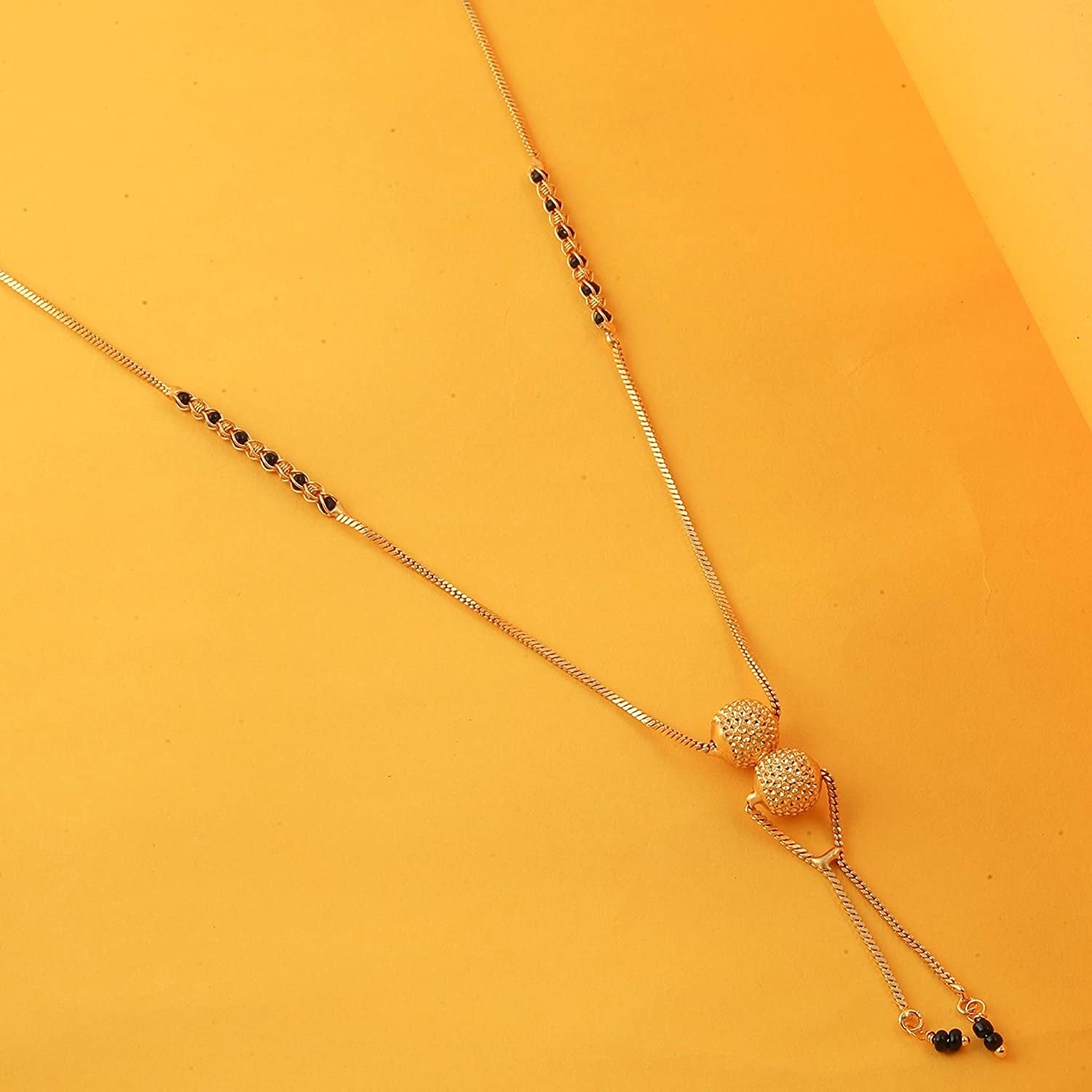Elegant Double Bead Gold Plated Mangalsutra – Minimal Everyday Luxury ✨