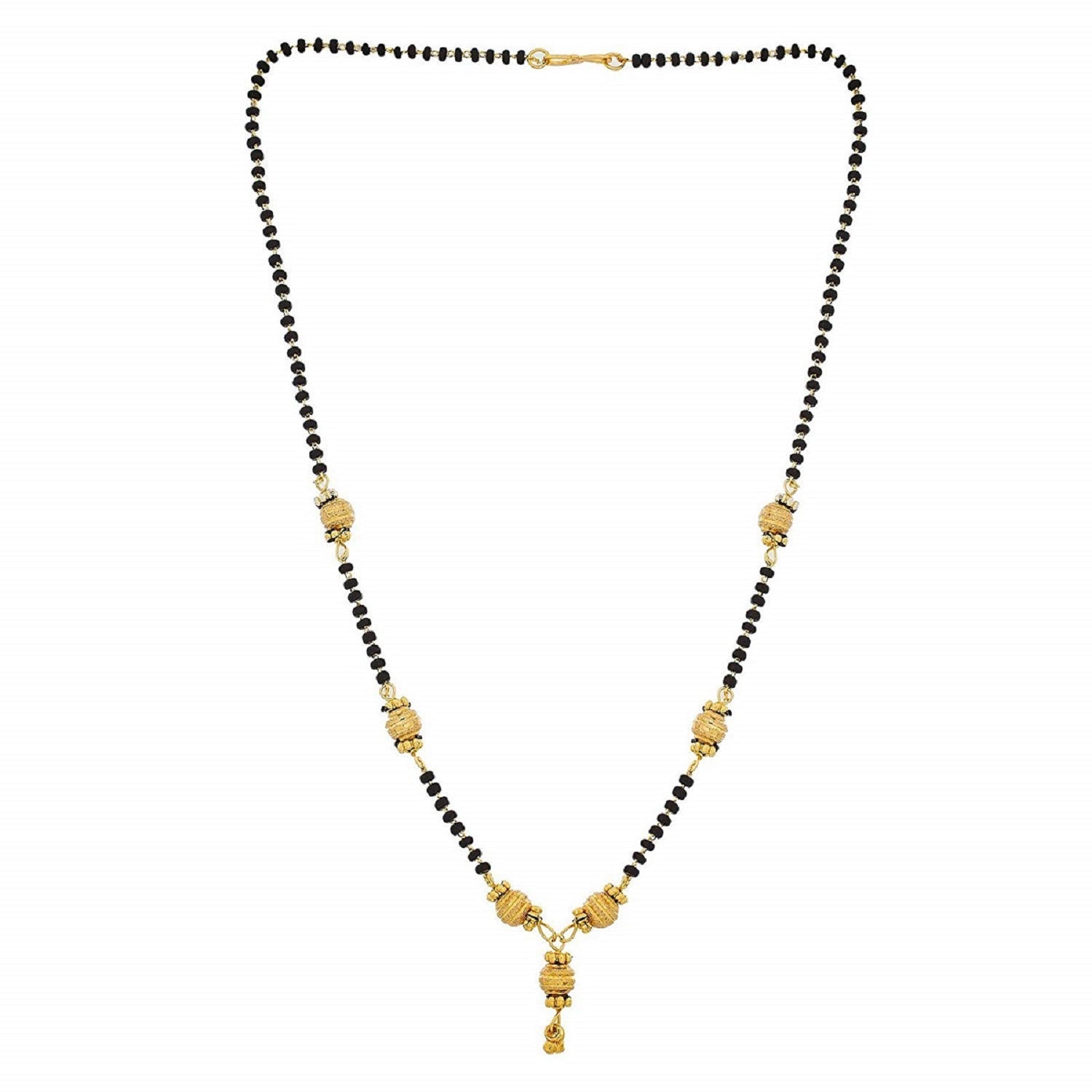 Elegant Daily Wear Black Bead Gold Plated Mangalsutra – Simple & Stylish Traditional Design 💛