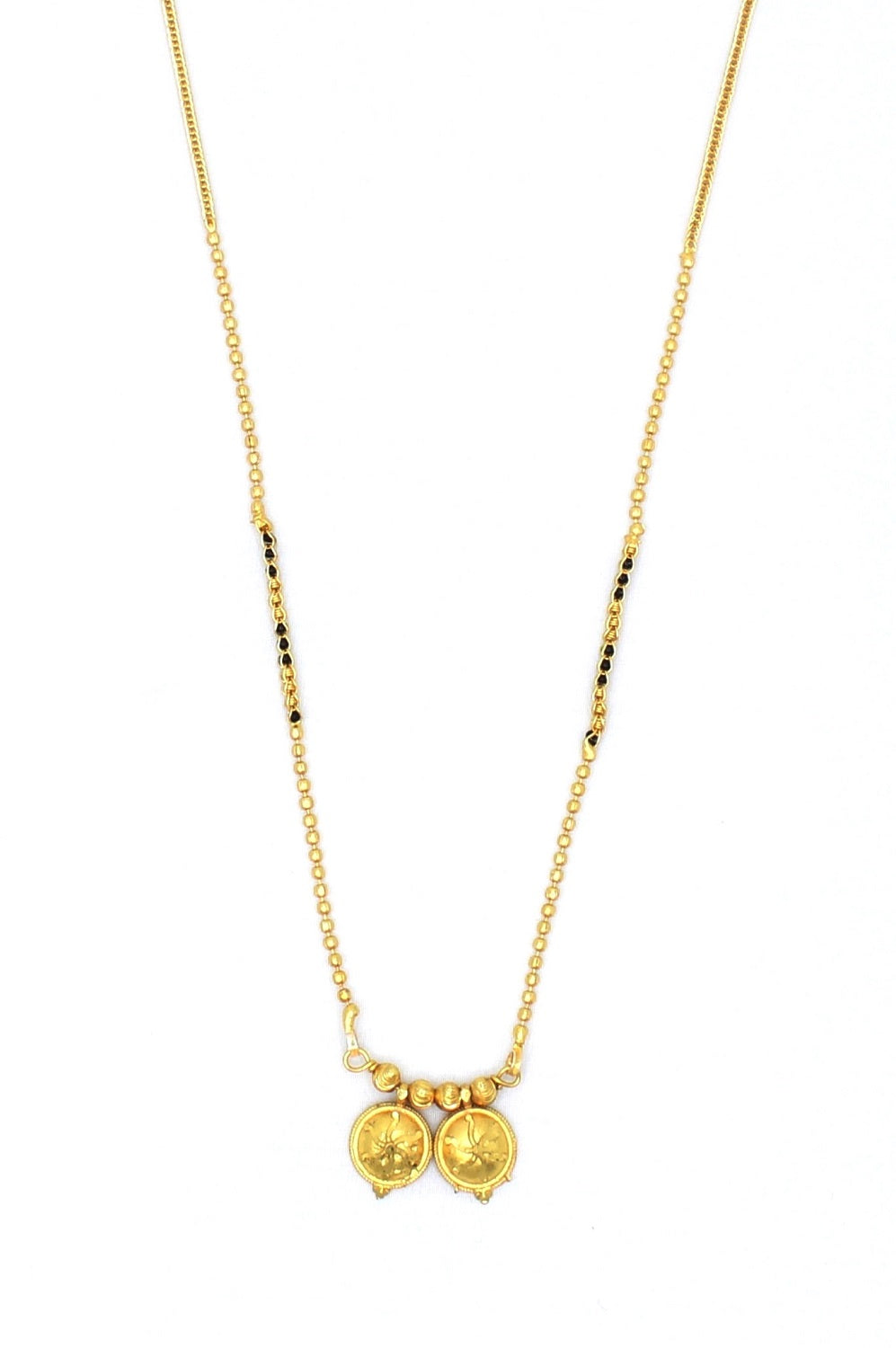 Elegant Twin Coin Gold-Plated Mangalsutra – Symbol of Love & Prosperity 💛