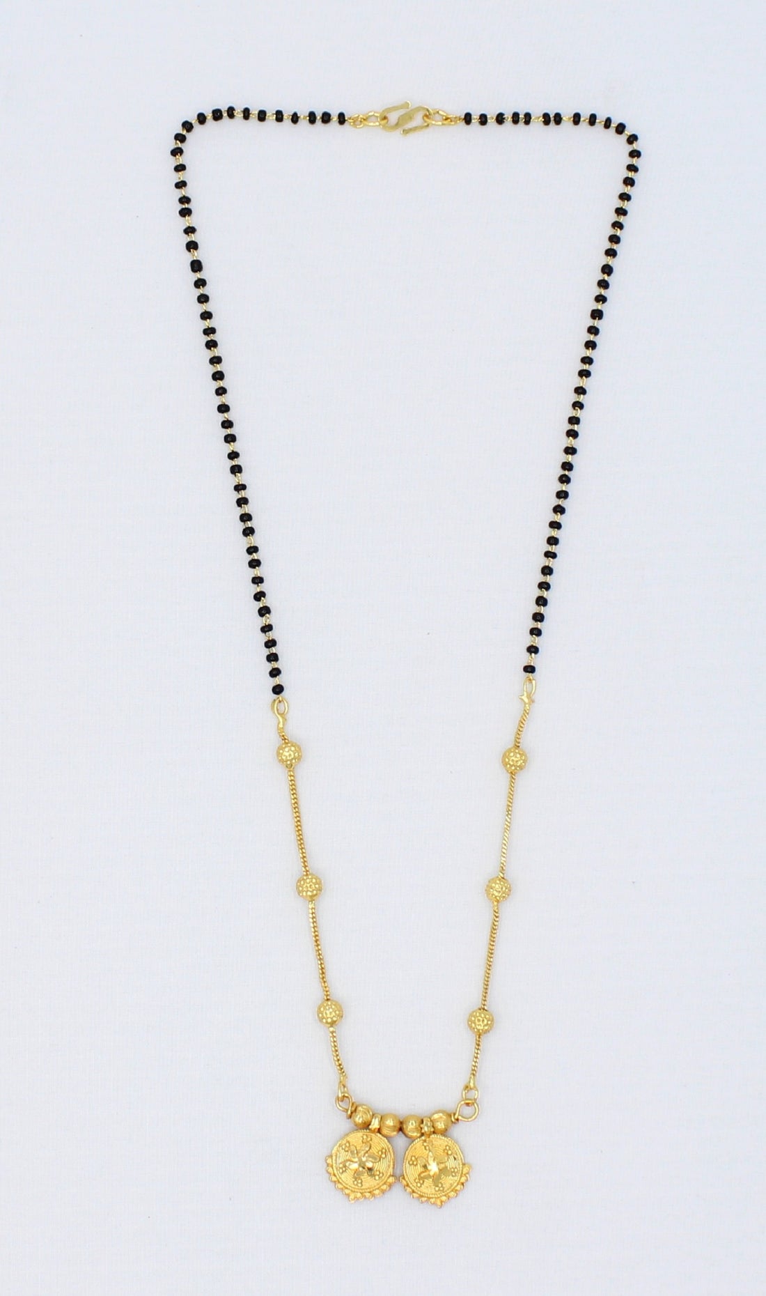 Traditional Gold-Plated Lakshmi Pendant Mangalsutra – A Symbol of Prosperity & Grace 💛