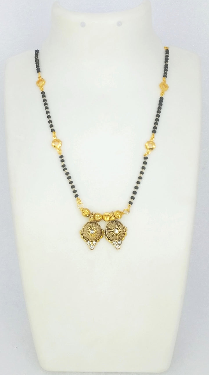 Graceful Dual Wheel Gold-Plated Mangalsutra – Everyday Elegance with a Touch of Tradition 💛