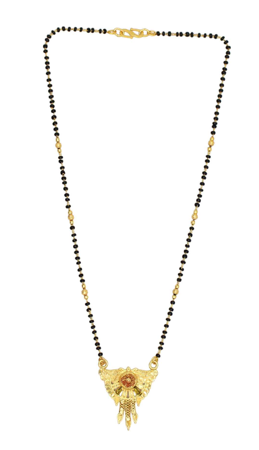 Antique Gold Plated Mangalsutra with Peacock Design Pendant – Traditional Ethnic Elegance 💛