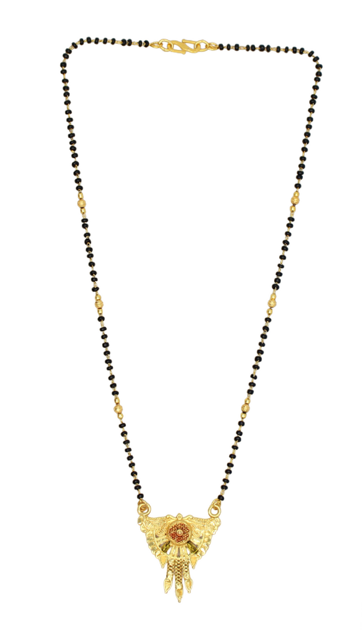 Antique Gold Plated Mangalsutra with Peacock Design Pendant – Traditional Ethnic Elegance 💛