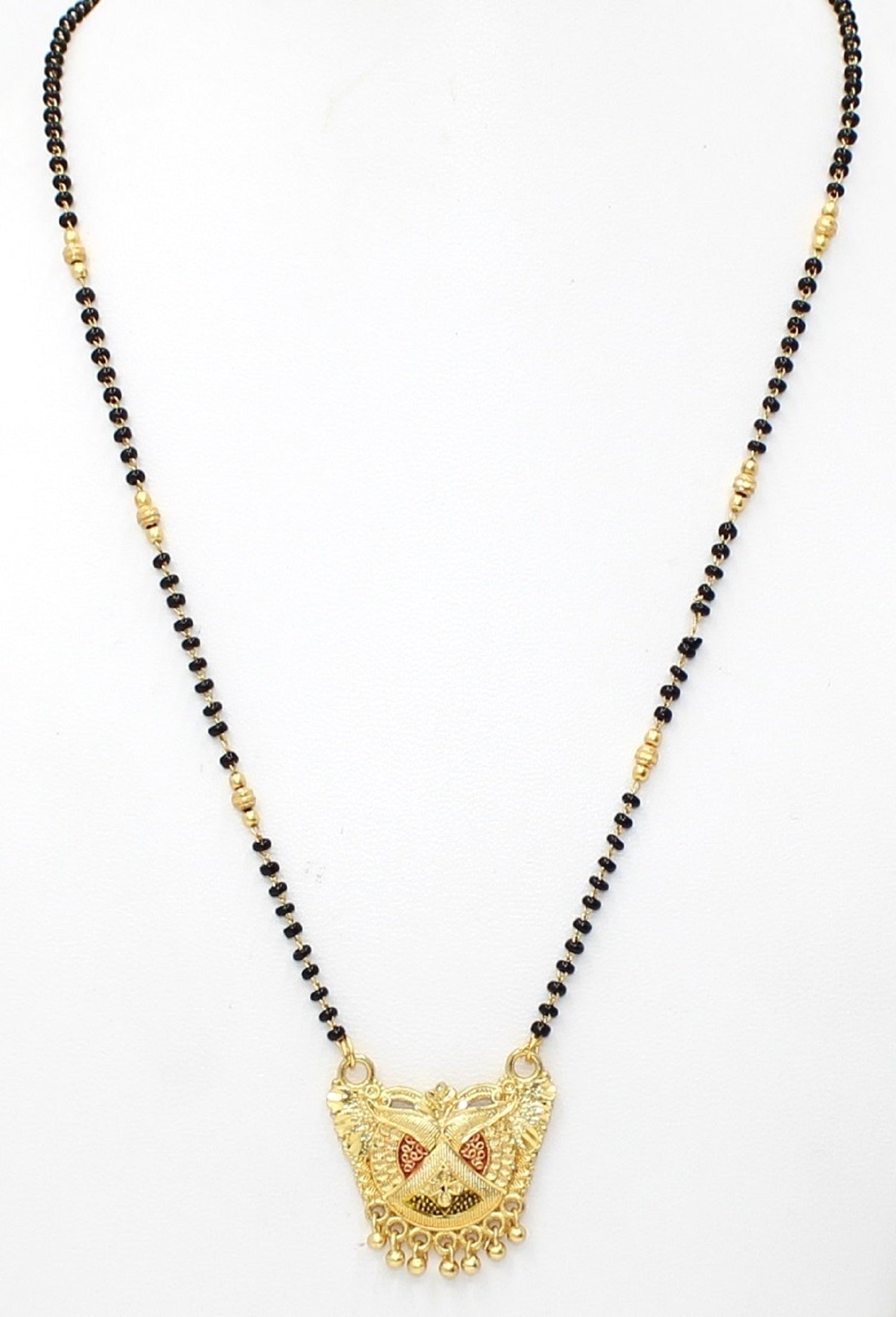 Elegant Gold Plated Traditional Temple Design Mangalsutra – Symbol of Love & Devotion 💛