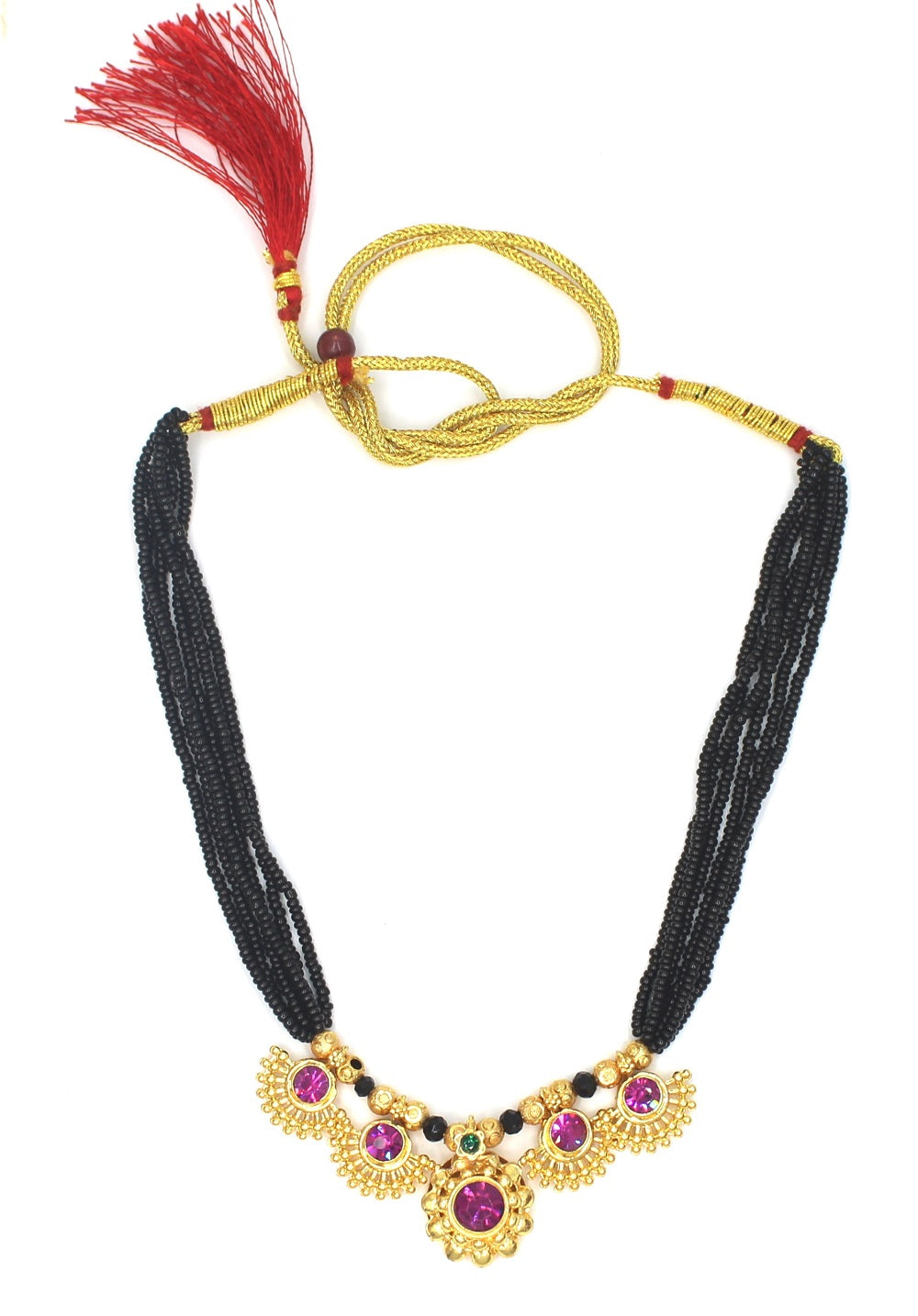 Royal Ruby Choker Mangalsutra – Elegant Gold-Plated Design for Modern Brides 💖
