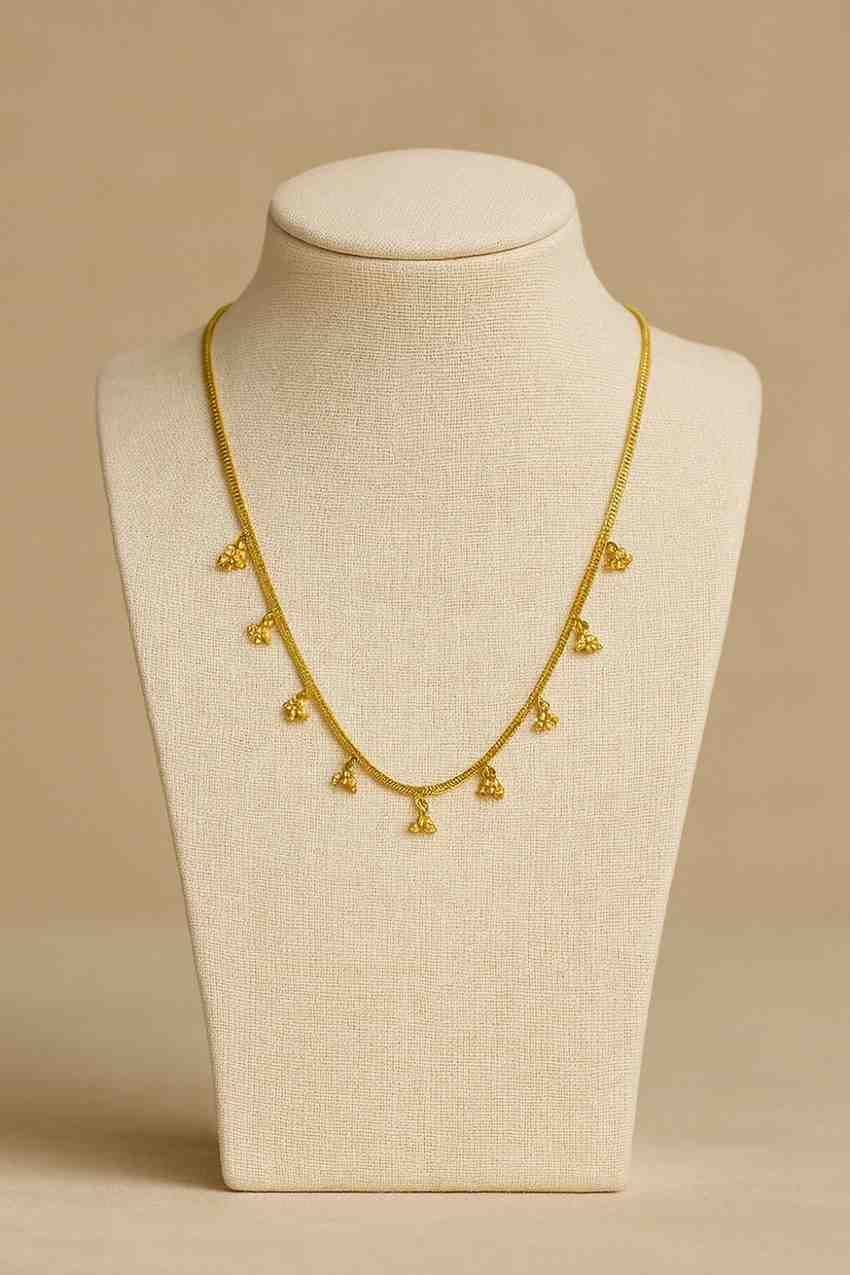 Elegant Gold-Plated Ghunghroo Necklace – Traditional Charm Meets Modern Grace