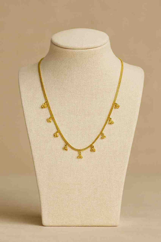 Elegant Gold-Plated Ghunghroo Necklace – Traditional Charm Meets Modern Grace