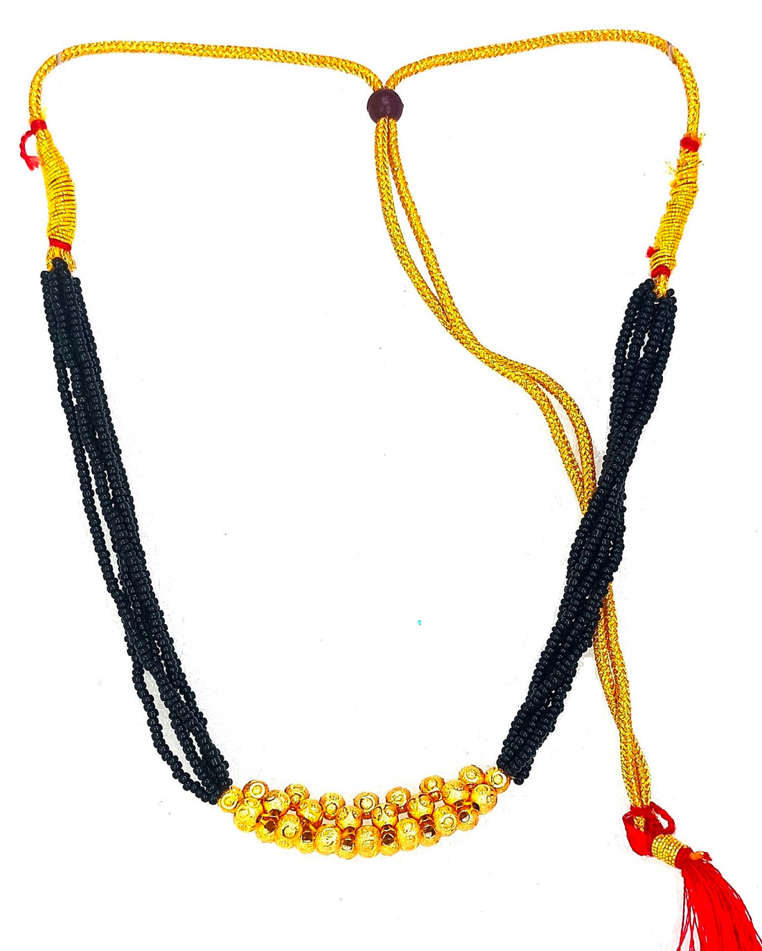 Bold Black Bead Gold-Plated Choker Mangalsutra – Modern Elegance with Traditional Soul ✨