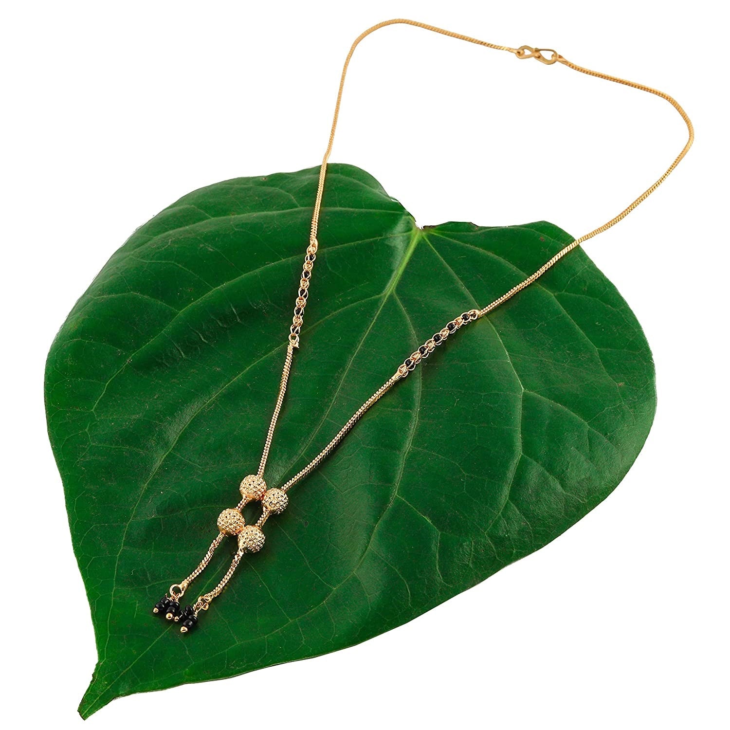 Stylish Double Bead Gold Plated Mangalsutra – Modern Minimalist Design for Everyday Elegance 💛