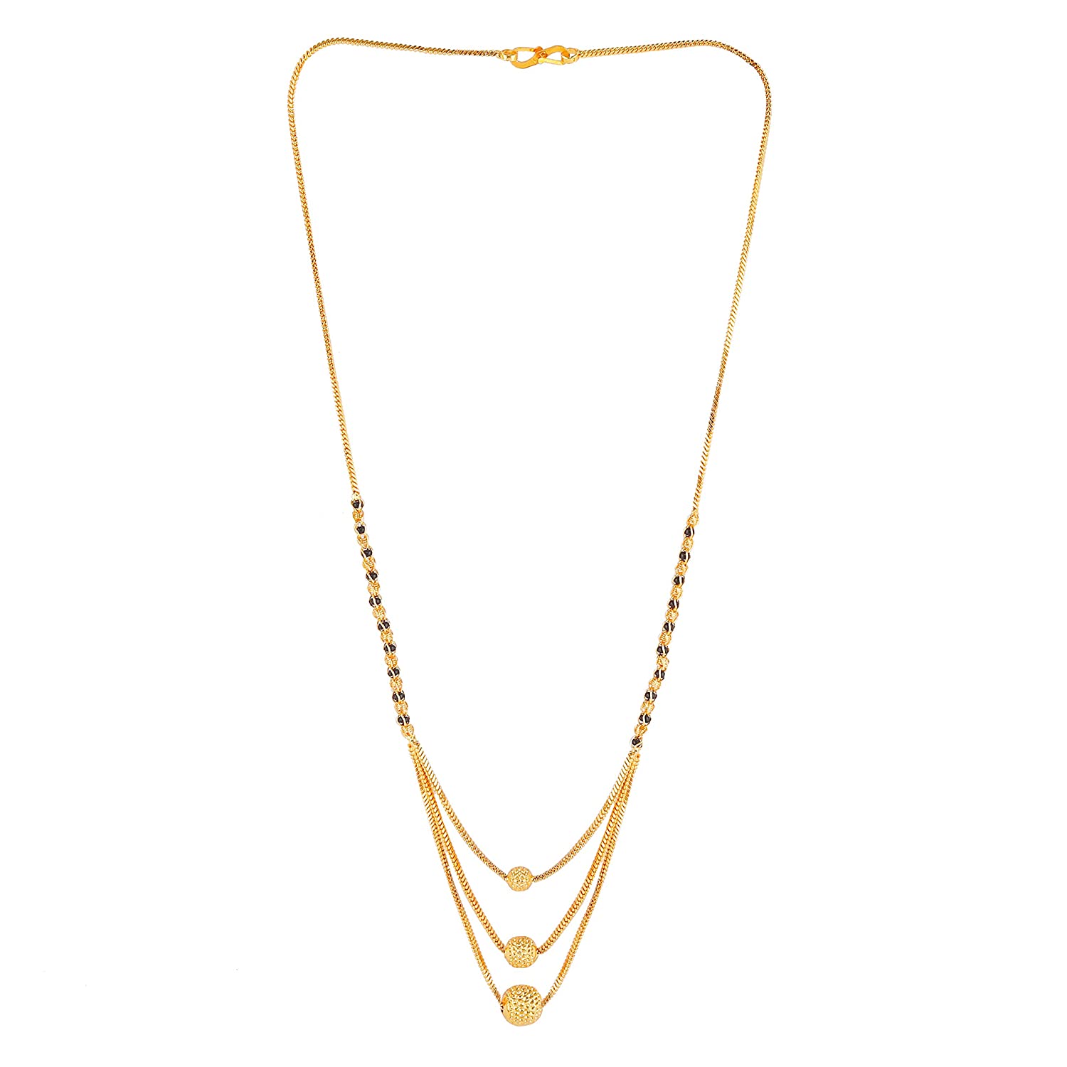 Triple Layer Gold Plated Daily Wear Mangalsutra – Modern Elegance with Traditional Charm ✨