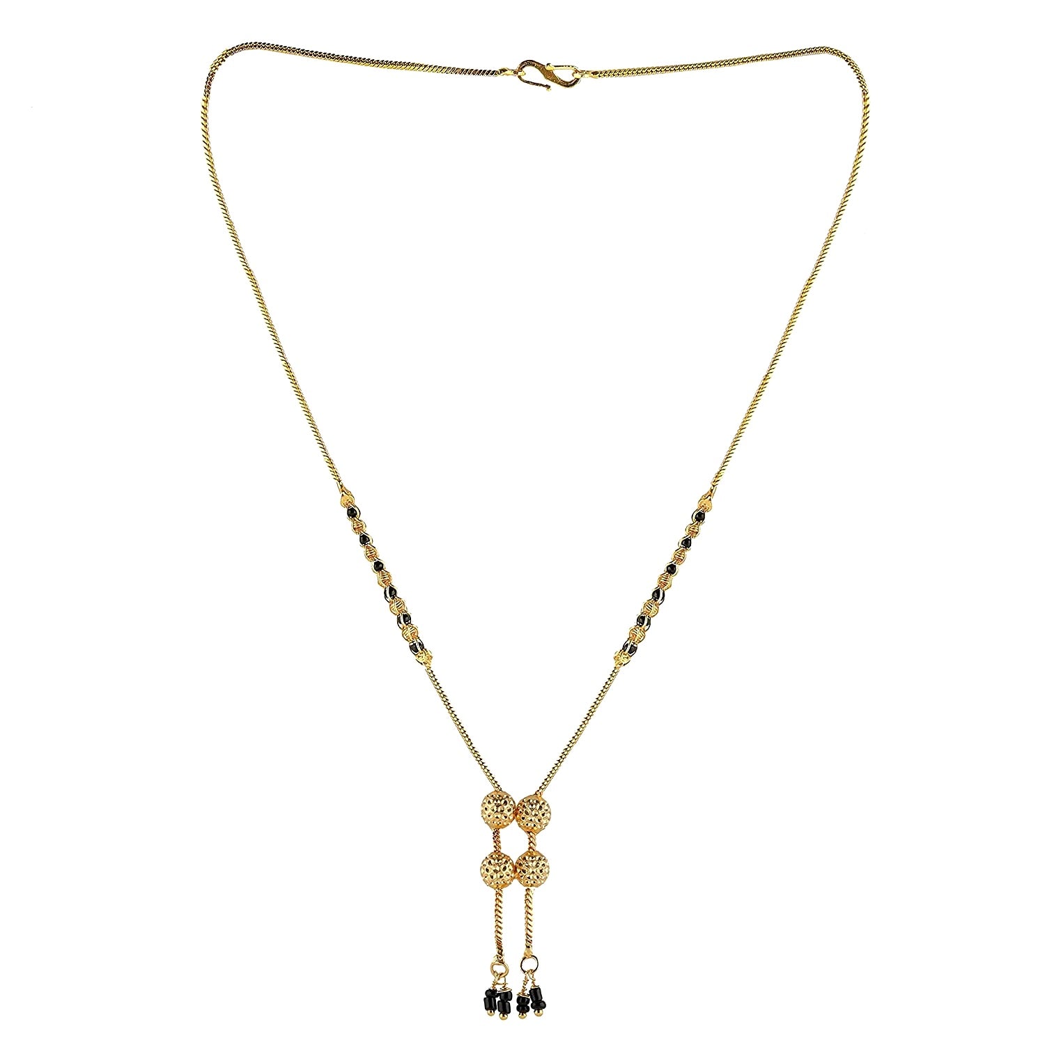 Stylish Double Bead Gold Plated Mangalsutra – Modern Minimalist Design for Everyday Elegance 💛