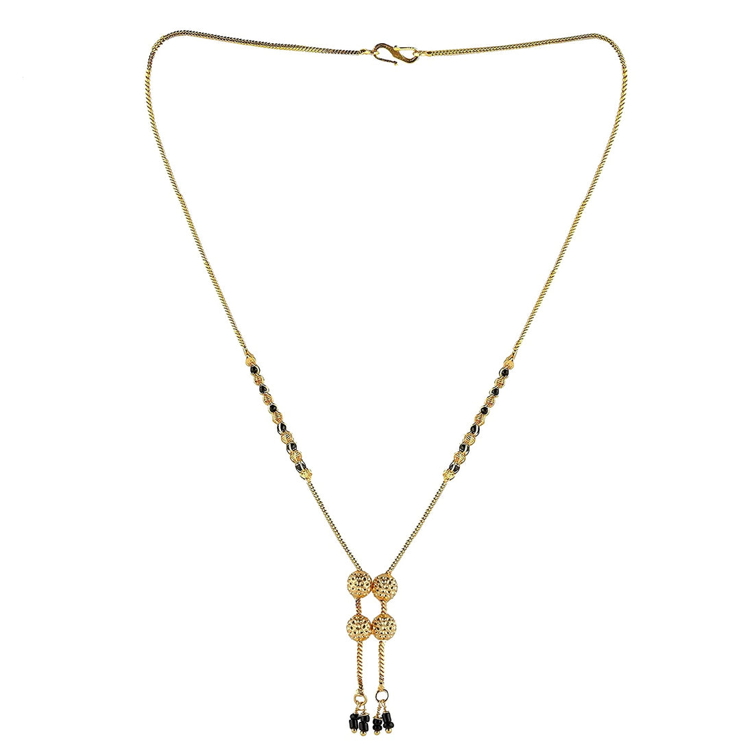 Stylish Double Bead Gold Plated Mangalsutra – Modern Minimalist Design for Everyday Elegance 💛