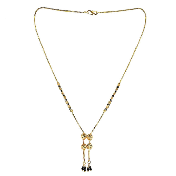 Stylish Double Bead Gold Plated Mangalsutra – Modern Minimalist Design for Everyday Elegance 💛
