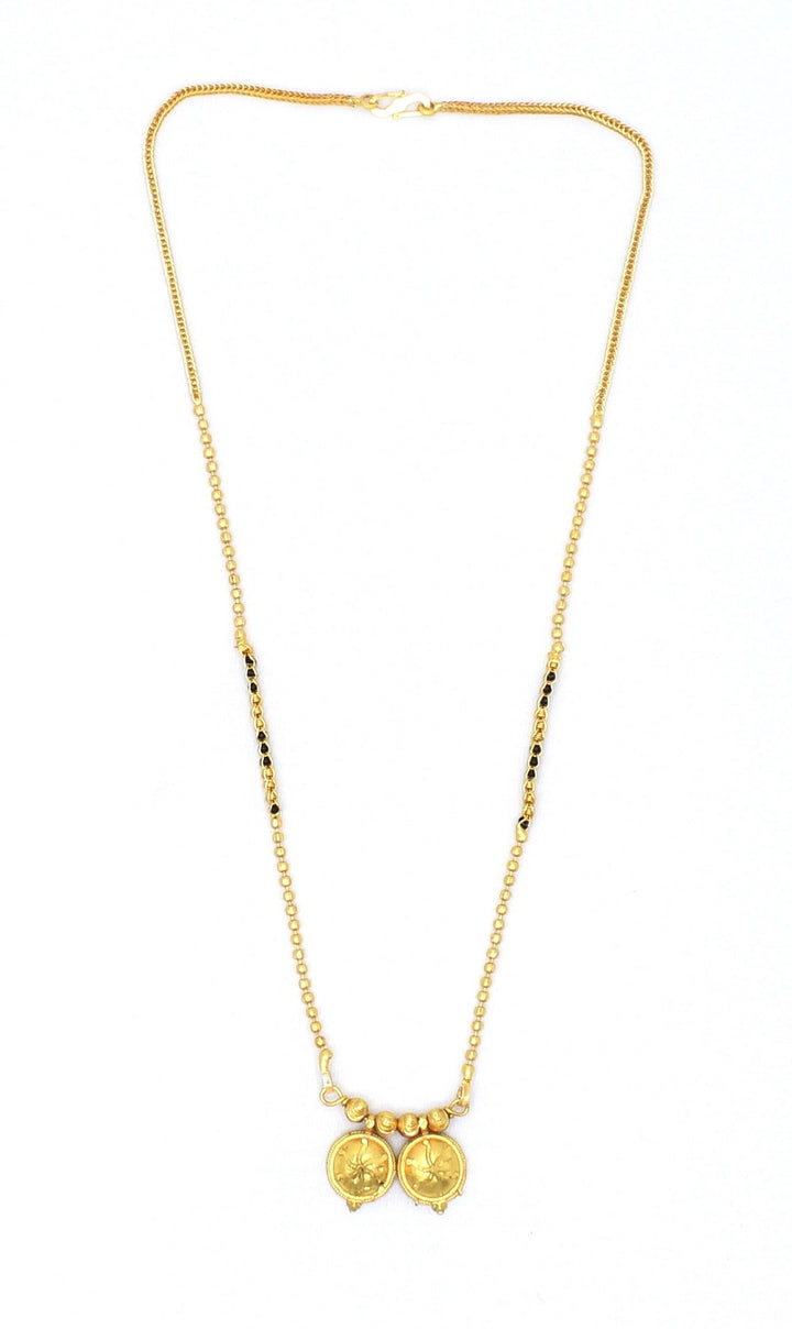 Elegant Twin Coin Gold-Plated Mangalsutra – Symbol of Love & Prosperity 💛