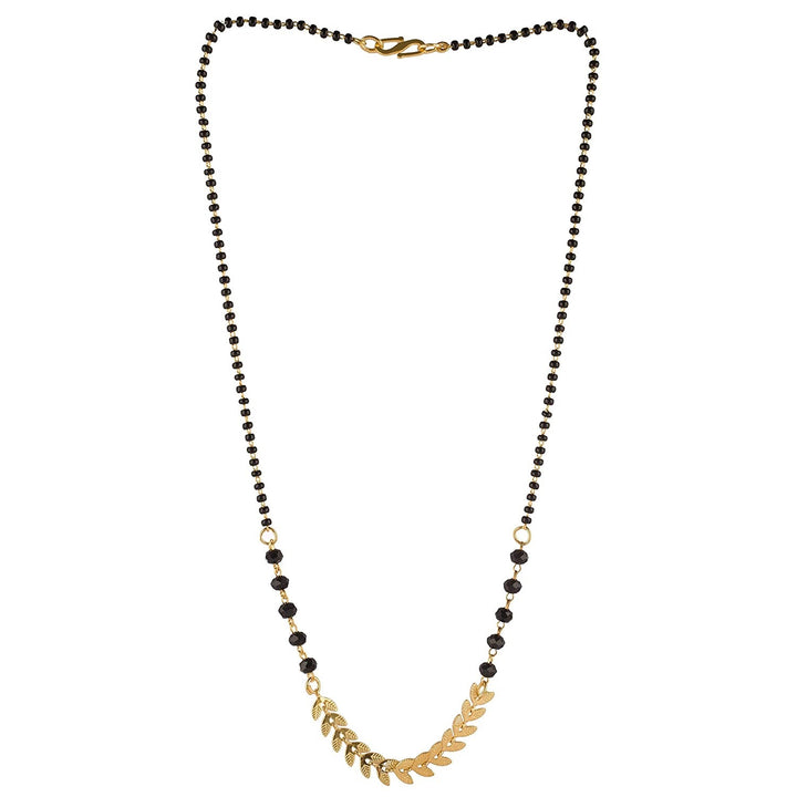 Elegant Leaf Design Daily Wear Mangalsutra 🌿 | Gold Plated Simple Chain for Women