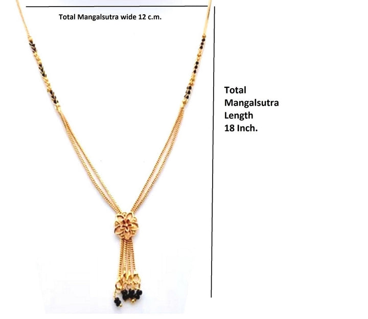 Floral Drop Design Gold Plated Mangalsutra – Elegant Daily Wear for Modern Women 🌼