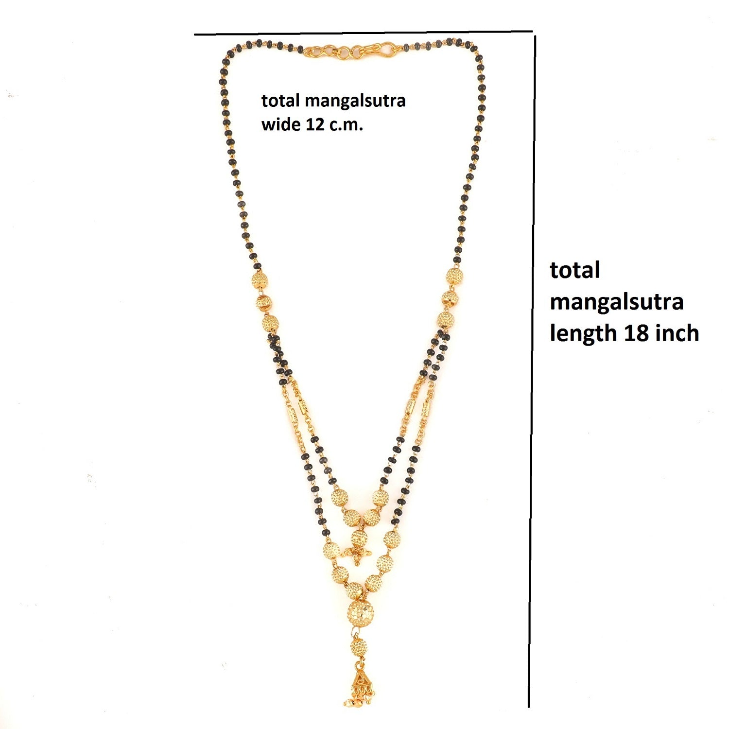 Double Layer Gold Plated Designer Mangalsutra 💛 | Traditional Yet Trendy Black Bead Chain for Daily & Festive Wear