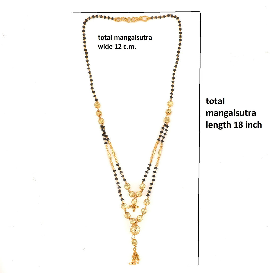 Double Layer Gold Plated Designer Mangalsutra 💛 | Traditional Yet Trendy Black Bead Chain for Daily & Festive Wear