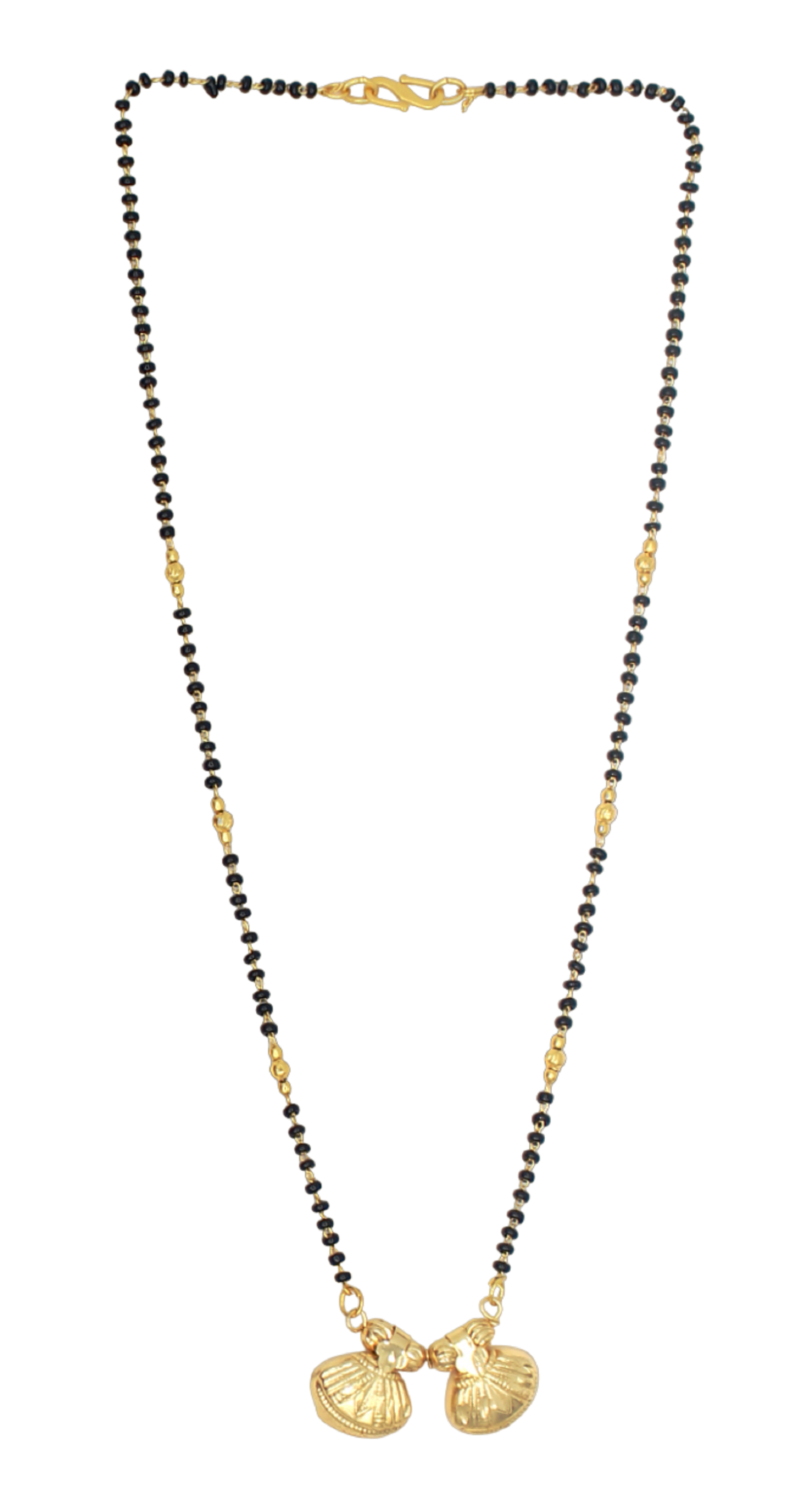 Premium Shell Design Dual Pendant Gold-Plated Mangalsutra – Traditional Charm Meets Modern Grace 🌸