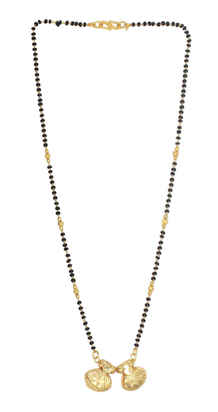Premium Shell Design Dual Pendant Gold-Plated Mangalsutra – Traditional Charm Meets Modern Grace 🌸