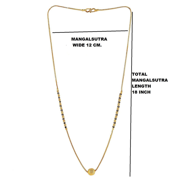Single Bead Elegant Gold Plated Daily Wear Mangalsutra – Minimal & Timeless Design ✨