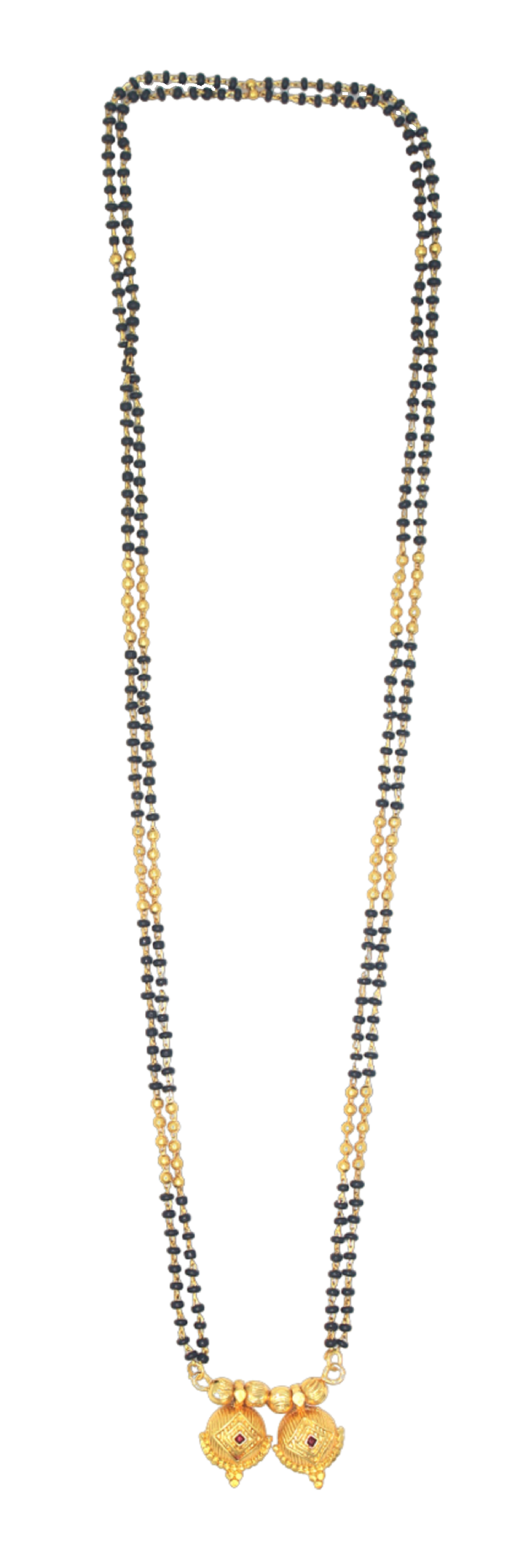 Traditional Double Square Gold-Plated Mangalsutra – Elegant Daily Wear Design 💛