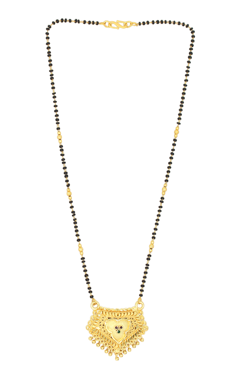 Elegant Gold Plated Traditional Temple Design Mangalsutra – Symbol of Love & Devotion 💛