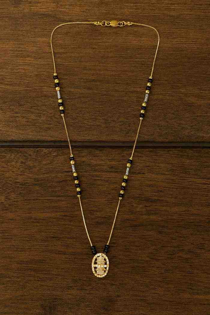 Traditional Pearl Drop Mangalsutra with Gold-Plated Pendant – Elegant Daily Wear Design for Modern Women