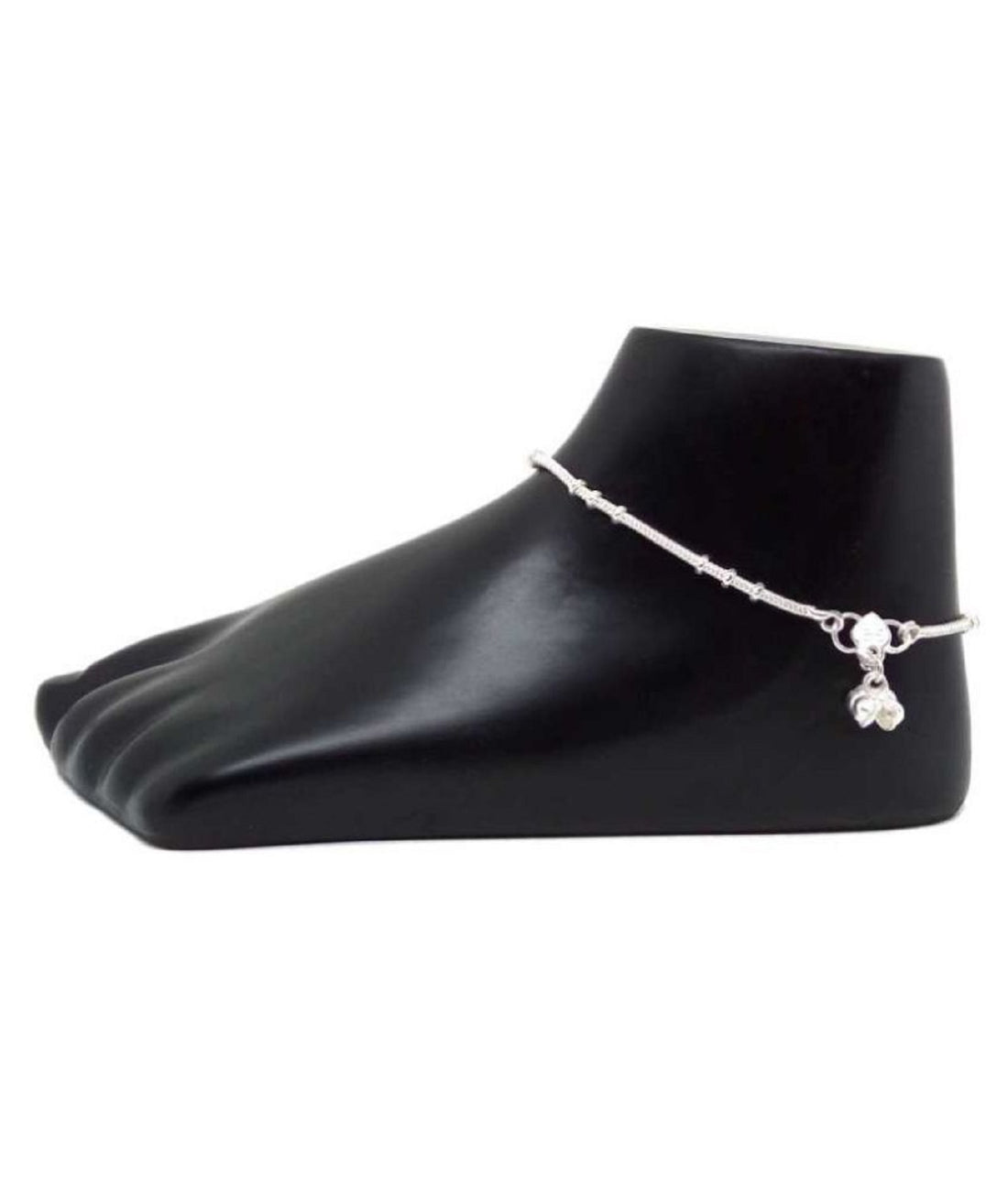 Minimal Silver-Plated Payal with Ghungroo Charm – Elegant Daily Wear Anklet for Women