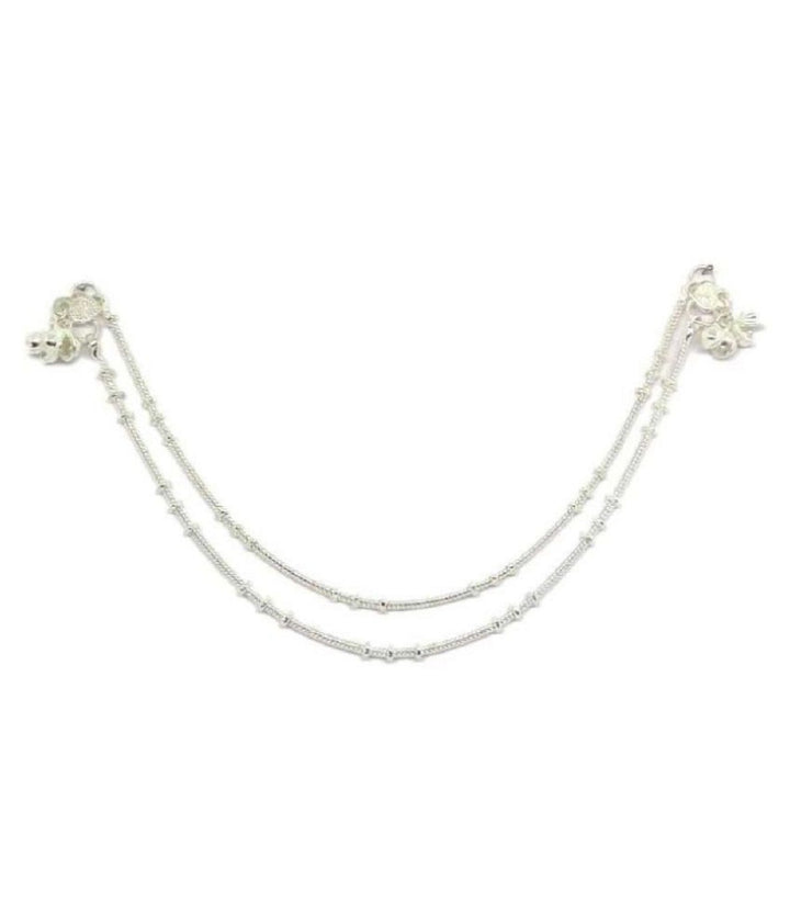 Minimal Silver-Plated Payal with Ghungroo Charm – Elegant Daily Wear Anklet for Women