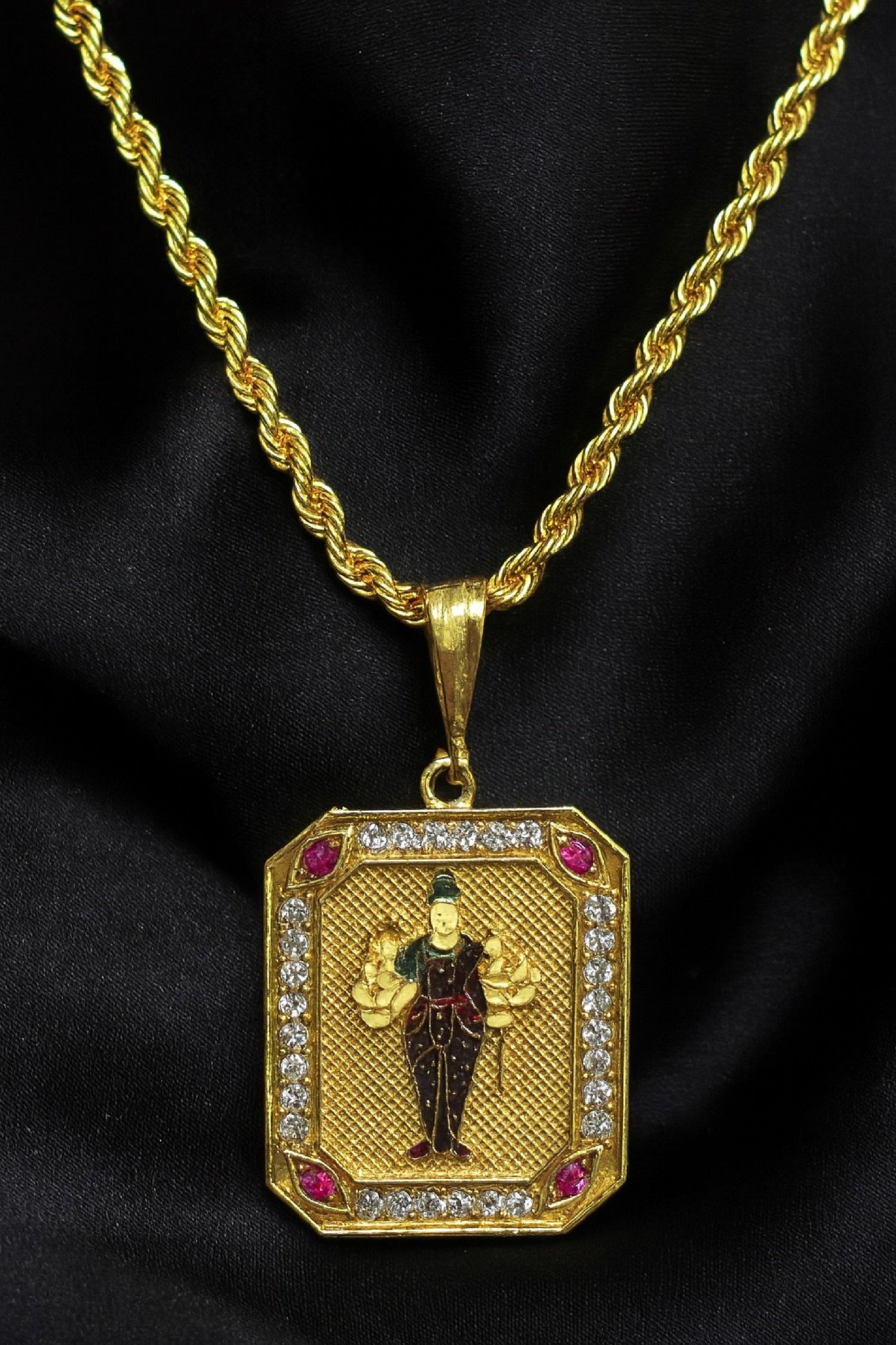 soni jewellery Gold plated chain with pendant necklace jewelry set for men women unisex