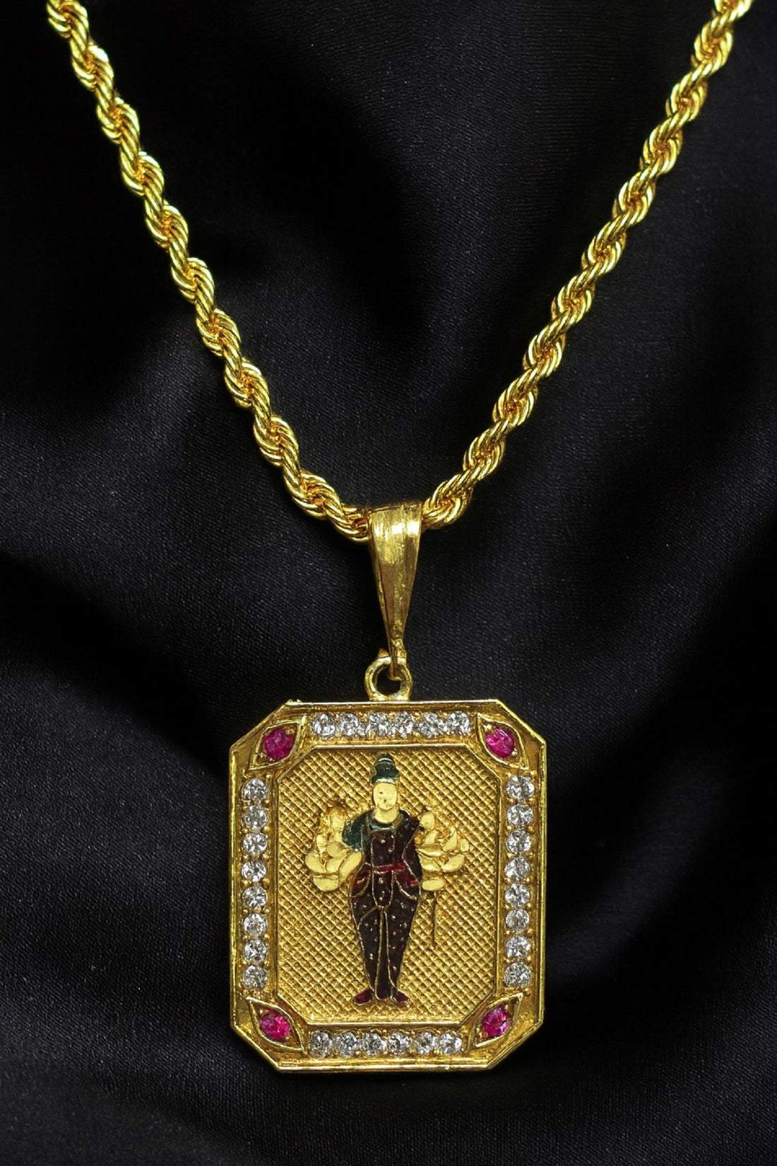 soni jewellery Gold plated chain with pendant necklace jewelry set for men women unisex