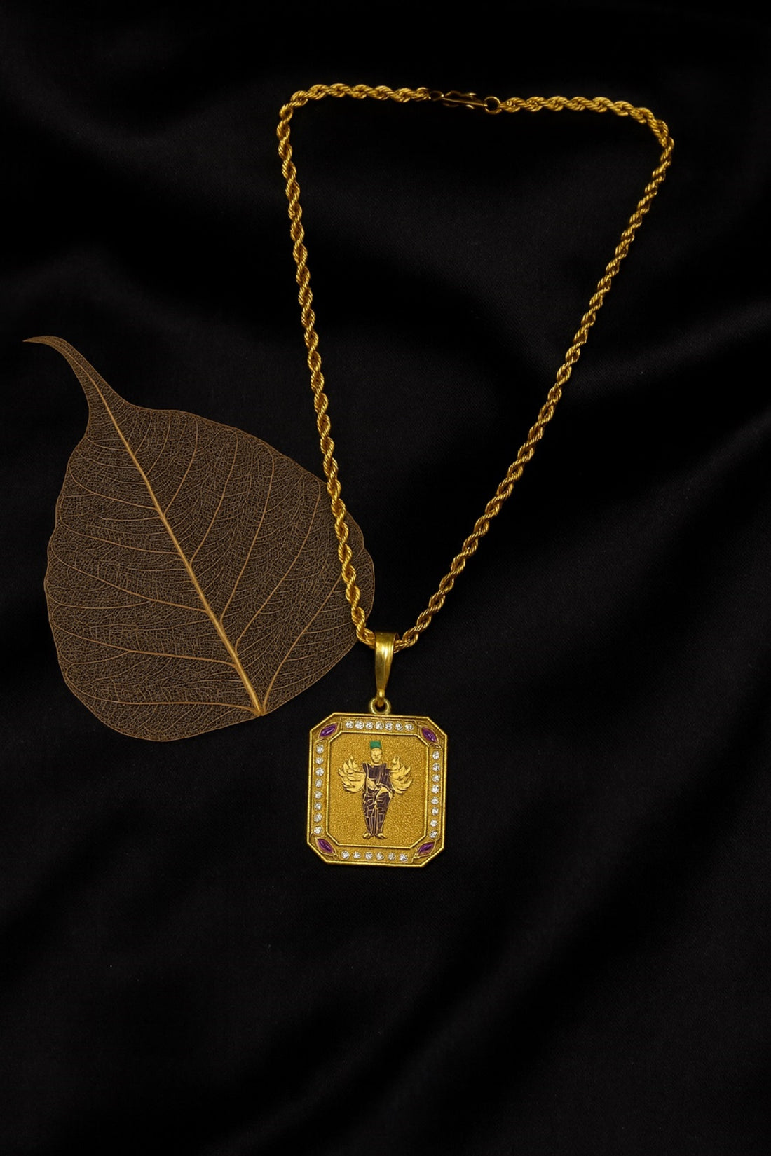 soni jewellery Gold plated chain with pendant necklace jewelry set for men women unisex