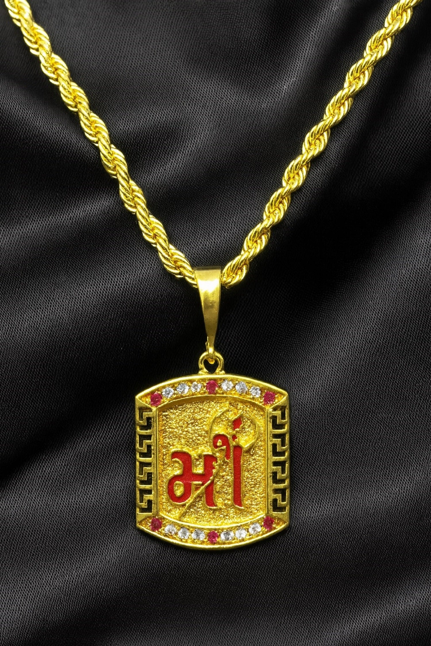 soni jewellery Gold plated chain with pendant necklace jewelry set for men women unisex